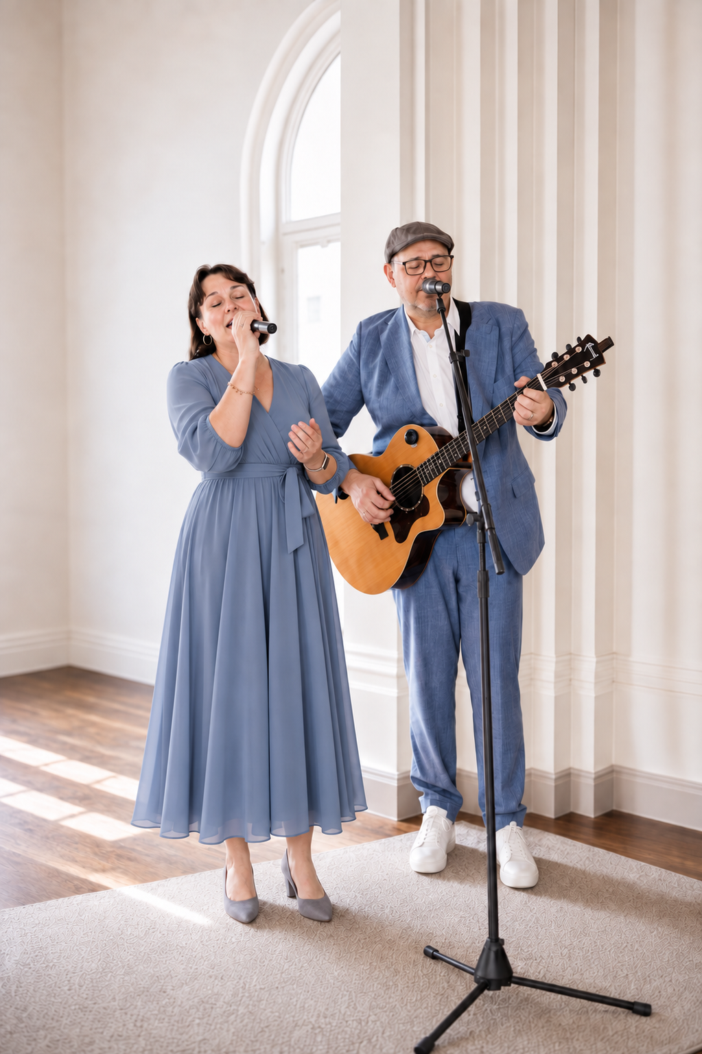 CarryMe Akustikduo aus Hannover mit zwei Stimmen und Gitarre bei einem Live-Auftritt